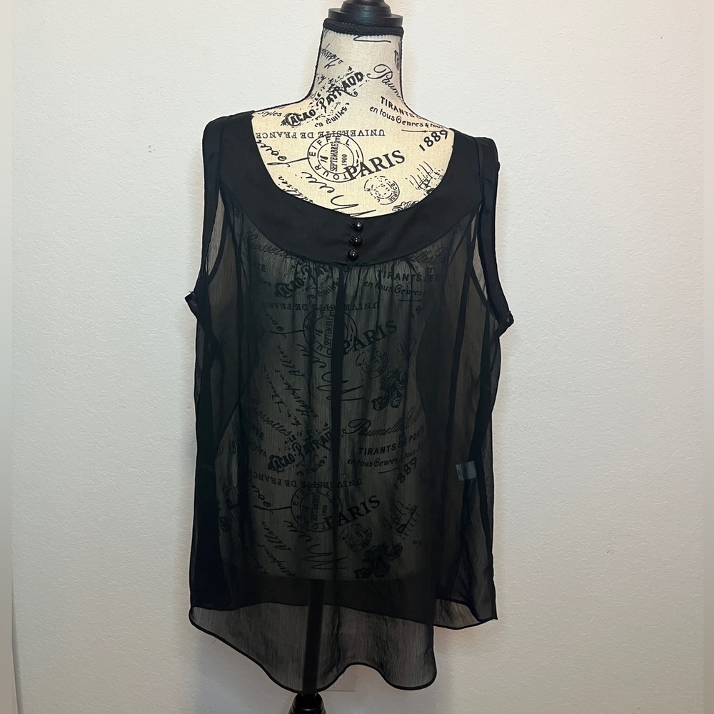 Mossimo 2X black tank blouse